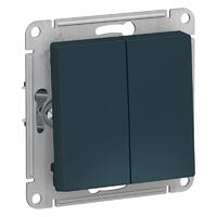Выключатель 2-кл. СП AtlasDesign 10А IP20 (сх. 5) 10AX механизм изумруд SE ATN000851 - УПС инжиниринг