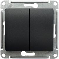 Переключатель проходной 2-кл. СП Glossa 10А IP20 (сх. 6) 10AX механизм антрацит SE GSL000765 - УПС инжиниринг