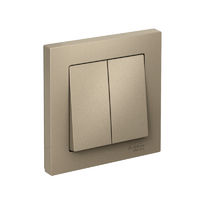 Выключатель 2-кл. СП AtlasDesign 10А IP20 (сх. 5) 10AX в сборе шампань SE ATN000552 - УПС инжиниринг