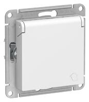 Розетка AtlasDesign 16А IP20 с заземл. защ. шторки с крышкой механизм лотос SE ATN001346 - УПС инжиниринг