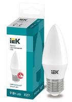 Лампа светодиодная Eco 9Вт C35 свеча 4000К нейтр. бел. E27 230В IEK LLE-C35-9-230-40-E27 - УПС инжиниринг