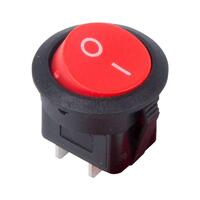 Выключатель клавишный круглый 250В 6А (2с) ON-OFF красн. (RWB-213 SC-214 MRS-102-8) Rexant 36-2560 - УПС инжиниринг