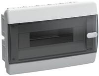 Корпус ЩРВ-П-12 UNION Compact IP41 черн. прозр. дверь пластик. IEK UIC-KP12-V-12-41-K01 - УПС инжиниринг