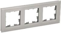 Рамка 3-м BRITE РУ-3-2-БрД стекло дым. IEK BR-M32-G-K30 - УПС инжиниринг