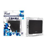 Выключатель 1-кл. СП Pixel 10А IP20 с индикатором механизм карбон TOKOV ELECTRIC TKE-PX-V1I-C14 - УПС инжиниринг
