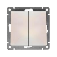 Выключатель 2-кл. СП Афина 10А IP20 механизм жемчуж. Universal A0023-OBr - УПС инжиниринг