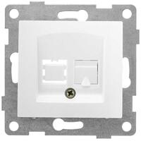 Розетка компьютерная 1-м СП Bravo RJ45 механизм бел. GUSI С10К1-001 - УПС инжиниринг