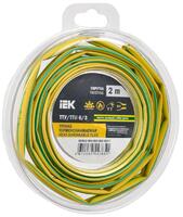 Трубка термоусадочная ТТУ нг-LS 6/3 желт./зел. (уп.2м) IEK UDR12-006-003-002-K52-T - УПС инжиниринг