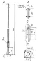 Опора ОГКф-5 (3мм 60/110 фл.190х10 мц. 140 отв. 19х4) гор. оцинк. UMECON МК 90056 - УПС инжиниринг
