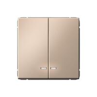 Выключатель 2-кл. ArtGallery (сх. 5а) 10AX с подсветкой механизм песочн. SE GAL001253 - УПС инжиниринг