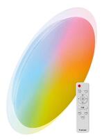 Светильник светодиодный PREMIUM GALAXY-RGB 75Вт 230В 3000-6500К 6000лм IP40 555х83мм настенно-потолочный управляемый с пультом ДУ с RGB подсветкой КОСМОС KSGalaRGB75W - УПС инжиниринг