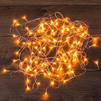 Гирлянда светодиодная универсальная 10м 100LED тепл. бел. 4Вт IP20 с контроллером 8 режимов провод ПВХ прозр. Neon-Night 303-063 - УПС инжиниринг