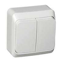 Выключатель 2-кл. ОП Этюд 10А IP20 с подсветкой бел. SE BA10-006B - УПС инжиниринг