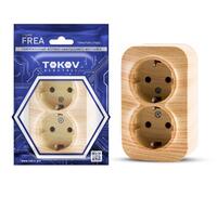 Розетка 2-м ОП Frea 16А IP20 250В с заземл. АБС-пластик сосна TOKOV ELECTRIC TKE-FR-R2Z-C25 - УПС инжиниринг