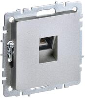 Розетка компьютерная СП RJ45 кат.5E BRITE РК10-БрА механизм алюм. IEK BR-K10-1-K47 - УПС инжиниринг