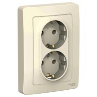 Розетка 2-м СП Blanca 16А IP20 250В с заземл. без защ. шторок молоч. SE BLNRS001022 - УПС инжиниринг