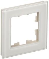 Рамка 1-м BRITE РУ-1-2-БрВа стекло ванильн. IEK BR-M12-G-K10 - УПС инжиниринг