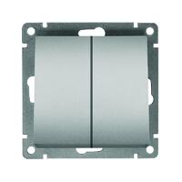 Выключатель 2-кл. СП Афина 10А IP20 механизм серебр. Universal A0023-S - УПС инжиниринг