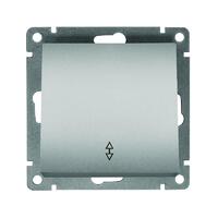 Переключатель проходной 1-кл. СП Афина 10А IP20 механизм серебр. Universal A0025-S - УПС инжиниринг