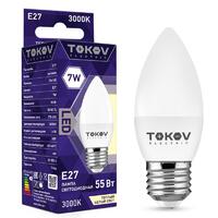 Лампа светодиодная 7Вт С37 3000К Е27 176-264В TOKOV ELECTRIC TKE-C37-E27-7-3K - УПС инжиниринг