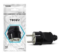 Вилка прямая 16А 250В с заземл. черн. TOKOV ELECTRIC TKL-PLZ-C05 - УПС инжиниринг