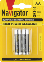 Элемент питания алкалиновый AA/LR6 94 752 NBT-NE-LR6-BP2 (блист.2шт) Navigator 94752 - УПС инжиниринг