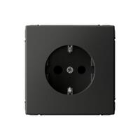 Розетка ArtGallery 16А с заземл. со шторками быстрозажим. клем. механизм базальт SE GAL001445S - УПС инжиниринг