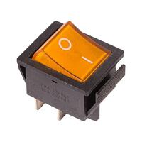 Выключатель клавишный 250В 16А (4с) ON-OFF желт. с подсветкой (RWB-502 SC-767 IRS-201-1) Rexant 36-2333 - УПС инжиниринг