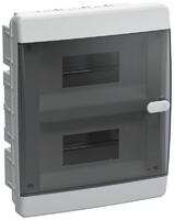 Корпус ЩРВ-П-18 UNION Compact IP41 черн. прозр. дверь пластик. IEK UIC-KP12-V-18-41-K01 - УПС инжиниринг