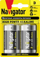 Элемент питания алкалиновый D/LR20 94 755 NBT-NE-LR20-BP2 (блист.2шт) NAVIGATOR 94755 - УПС инжиниринг