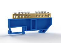 Шина нулевая на DIN-изоляторе 6х9мм 10 отвер. латунь TOKOV ELECTRIC TKE-BCB-69-10-DIN/N - УПС инжиниринг