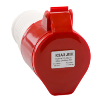 Розетка кабельная 215 16А 380AC 3P+PE+N 6ч IP44 КЭАЗ 222751 - УПС инжиниринг