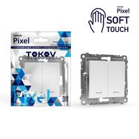 Выключатель 2-кл. СП Pixel 10А IP20 с индикатором механизм айс TOKOV ELECTRIC TKE-PX-V2I-C34 - УПС инжиниринг