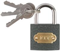 Замок навесной железный 32х28мм стальная дужка 5мм FIT 67132 - УПС инжиниринг