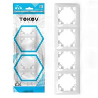 Рамка 4-м AVA бел. TOKOV LIGHT TKL-AV-RM4-C01 - УПС инжиниринг