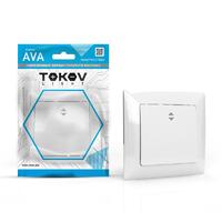 Переключатель проходной 1-кл. СП AVA 10А IP20 в сборе бел. TOKOV LIGHTTKL-AV-P1F-C01 - УПС инжиниринг