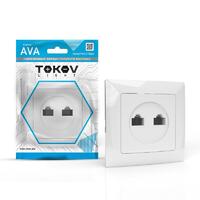 Розетка компьютерная 2-м СП AVA в сборе бел. TOKOV LIGHT TKL-AV-RC2-C01 - УПС инжиниринг