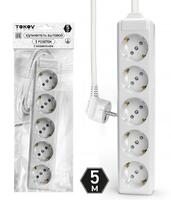 Удлинитель 5х5м с заземл. 10А 3х1.5 TOKOV LIGHT TKL-C01-BU5-5-1.5-Z - УПС инжиниринг