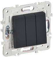 Выключатель 3-кл. SKANDY 10А SK-V11G графит IEK SK-V30-0-10-K53 - УПС инжиниринг