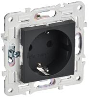 Розетка SKANDY 16А с заземл. защ. шторки SK-R04G графит IEK SK-R14-16-K53 - УПС инжиниринг