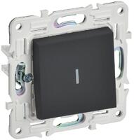 Выключатель проходной 1-кл. SKANDY 10А SK-V08G с индикацией графит IEK SK-V12-1-10-K53 - УПС инжиниринг
