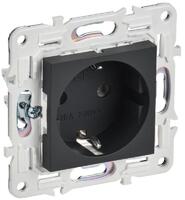 Розетка SKANDY 16А с заземл. без защ. шторок SK-R05G графит IEK SK-R11-16-K53 - УПС инжиниринг