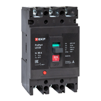Выключатель автоматический 3п 80А 18кА LS125 ProPact EKF mccb-125-18-3-80-ls - УПС инжиниринг
