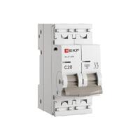 Выключатель автоматический 2п C 20А 4.5кА ВА 47-63N PROxima EKF M634220C - УПС инжиниринг
