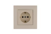 Розетка 1-м Karea RIZZ с заземл. крем Makel 88010028 - УПС инжиниринг