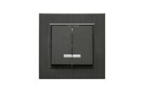 Выключатель 2-клав. с подсветкой Karea LINE STAR дым. металлик Makel 86050023 - УПС инжиниринг