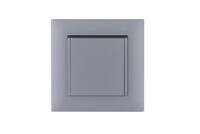 Розетка 1-м с крышкой Karea RIZZ STAR с заземл. сер. Makel 88065029 - УПС инжиниринг