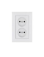 Розетка 2-я Karea RIZZ без заземл. бел. Makel 88001017 - УПС инжиниринг