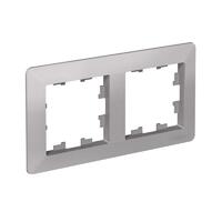 Рамка 2-м AtlasDesign Air алюм./дым. черн. SE ATN220302 - УПС инжиниринг