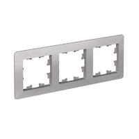 Рамка 3-м AtlasDesign Air алюм./дым. черн. SE ATN220303 - УПС инжиниринг